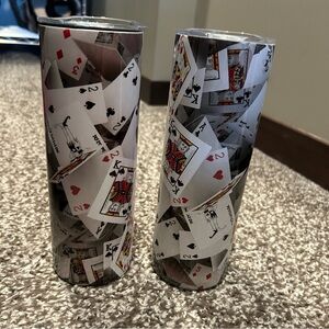 Casino card insulated tumblers